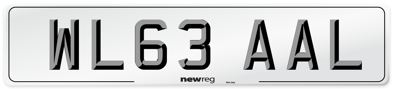 WL63 AAL Number Plate from New Reg